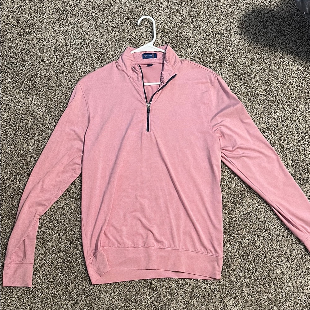 Stitches Pink Zip Up Sweater Soft Knit Classic